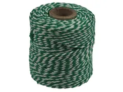 Katoentouw, groen-wit, klos van 50 g, ongeveer 45 m