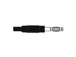 Spuitgegoten Verloopstekker 4mm Naar 2mm / Zwart (MZS 4)
