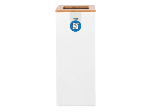 Afvalinzamelingsunit Lune Paxa Medium 34 Liter Wit Bamboe Blauw