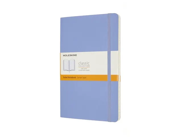 Notitieboek Moleskine large 130x210mm lijn soft cover hydrangea blue
