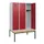 locker met bank,HxBxD 1950x1200x815mm,3vak,vak B 400mm,cilinderslot