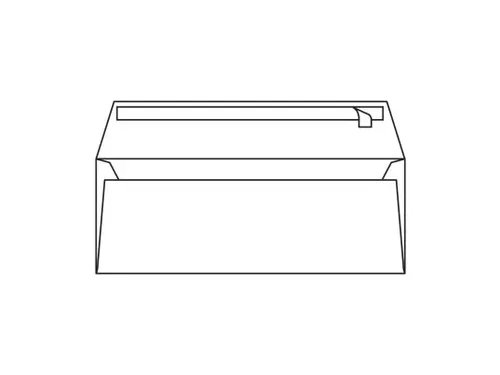 Conqueror Vergé Envelop Strip DL 110x220mm Hoogwit Wit 500 Stuks