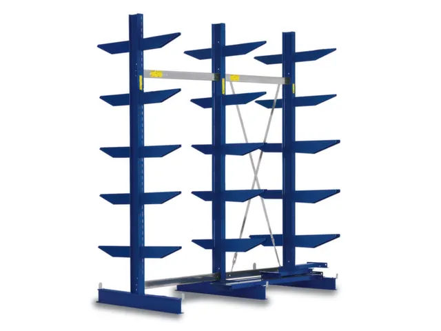 Draagarmstelling 2480x2557x1320mm 2x6etages 420kg/etage Ral5010