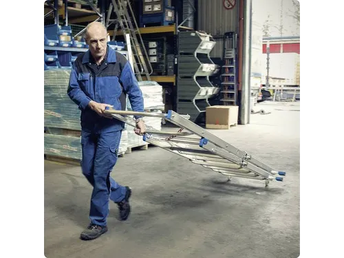 telescoop-platformladder,bordes HxBxD 2100-2600x500x450mm,aluminium