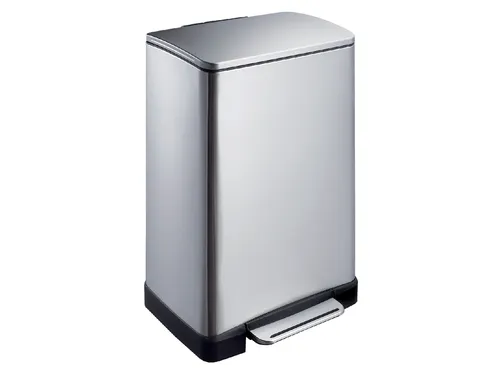 Afvalbak Pedaalemmer Rechthoekig 40 Liter Mat Rvs