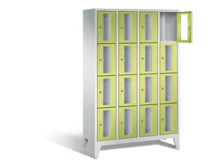 Lockerkast 1850x1190x500mm 4x4 vakken Cilinderslot Poten, RDS1108060 - 1