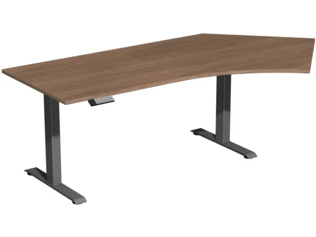 Av. régl. él. hauteur bureau d'angle HxlxP 730-1230x2166x1130mm
