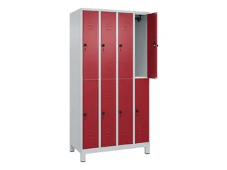 dubbeldekse locker,HxBxD 1950x1000x500mm,4x2vak.,vak B 250mm - 2