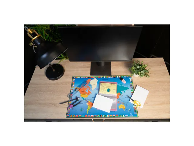 Onderlegger PVC 37,5x57,5cm wereld