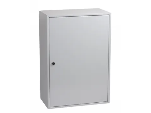 sleutelkast,200haak,HxBxD 550x380x140mm,romp grijs,front grijs