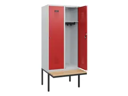 locker met bank,HxBxD 1950x800x815mm,2vak,vak B 400mm,cilinderslot