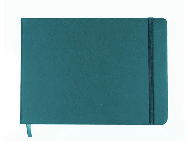 Schetsboek Kangaro A5 landscape dark turquoise PU HC 80 vel 140gr room