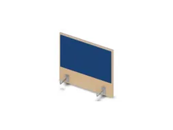 opzetpaneel bureau aanbouw zijkant NE-esdoorn BN6016-blauw 600mm