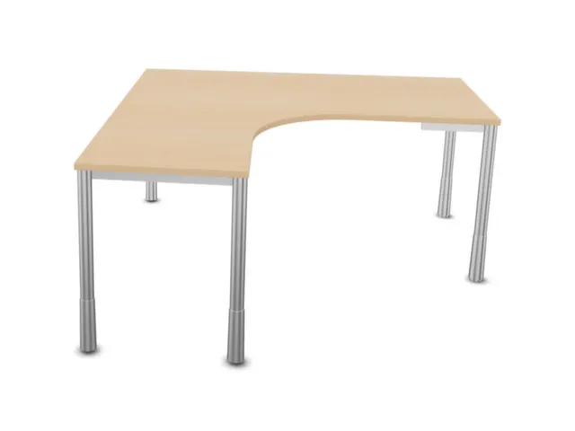 bureau à retour à hauteur réglable,HxlxP 720-840x1600x1600mm,NE-ér