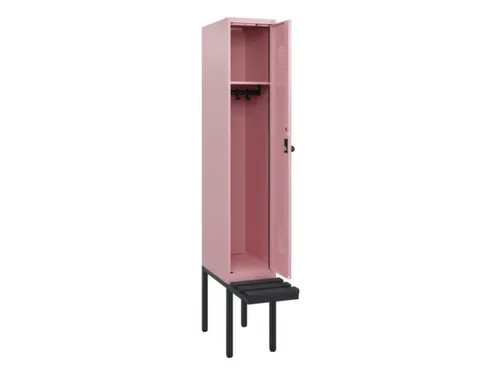 locker met bank,HxBxD 1950x300x815mm,1vak,vak B 300mm,draaigrendel