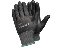 Tegera 455 snijbestendige handschoenen, PU gecoat, zwart, maat 7, per
