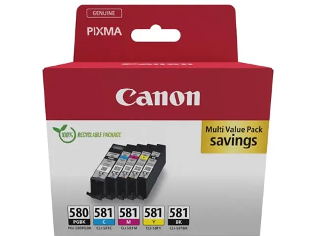 inktcartridge PGI-580PGBK + CLI-581, 200 - 1.660 pagina's, 2078C008, 4