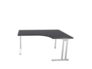 Bureau In Vrije Vorm Hxbxd 720x1600x1200mm Cc-Zwart C-voet - 1