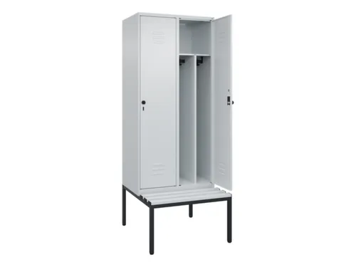 locker voor scheiding van kleding,HxBxD 2120x800x815mm,2vak
