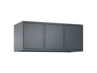 opzetkast,v. locker,3vak.,vak B 400mm,HxBxD 500x1200x500mm,vleugeldeur - 1