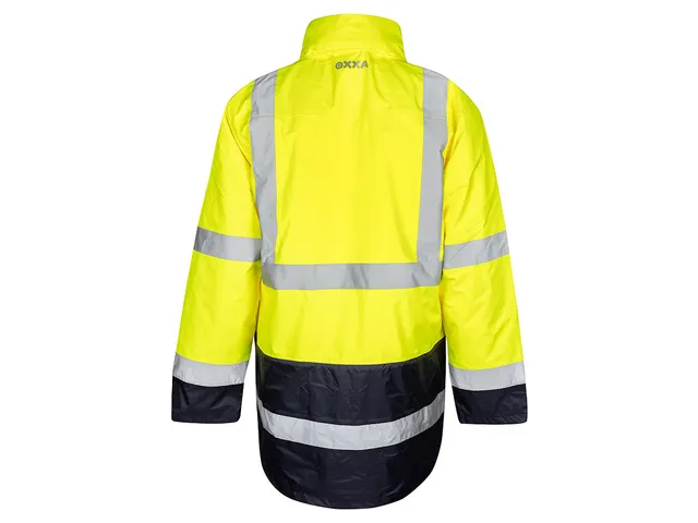 OXXA Alberto 0980 parka maat M fluorgeel marineblauw