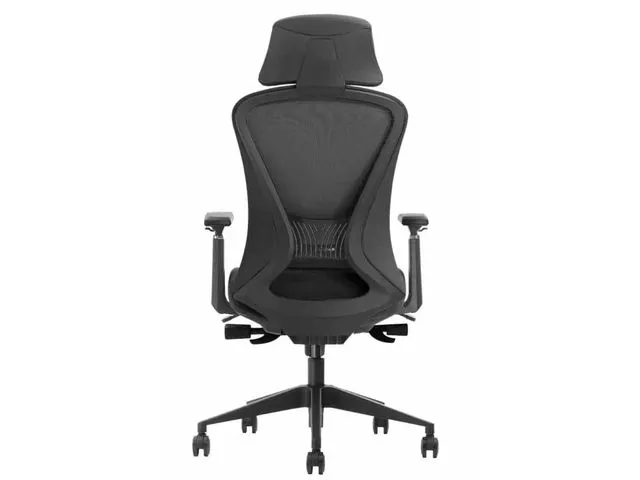 Chaise de bureau ergonomique NEN-EN 1335 Noir Dos maille Repose-tête