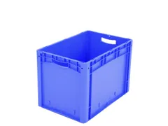 Euronorm Stapelkrat 420x600x400mm Wanden/bodem Gesloten Blauw 85l