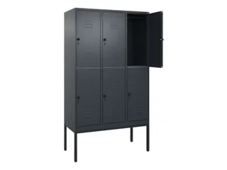 dubbeldekse locker,HxBxD 2120x1200x500mm,3x2vak.,vak B 400mm - 2