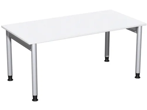 In hoogte verstelbaar bureau,HxBxD 680-820x1600x800mm,blad wit