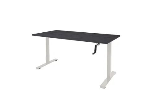 Dextro Slinger Bureau Zit-sta T-poot 180x90 houtprint schaduw 25mm wit