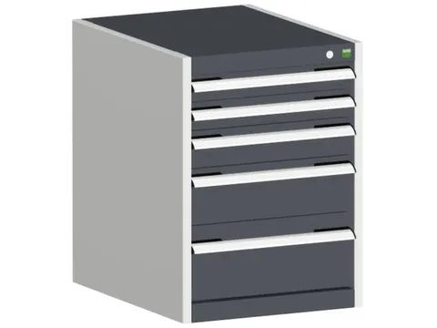 ladekast HxBxD 700x525x525mm 5laden romp RAL7035 front RAL7016