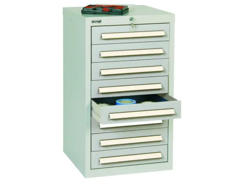 ladekast HxBxD 900x515x500mm 8laden vergrendeling RAL7035