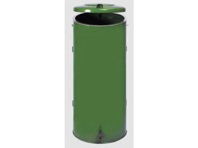 Afvalverzamelaar 120 Liter 980x500mm Dubbele Deur Voetpedaal Ral6001
