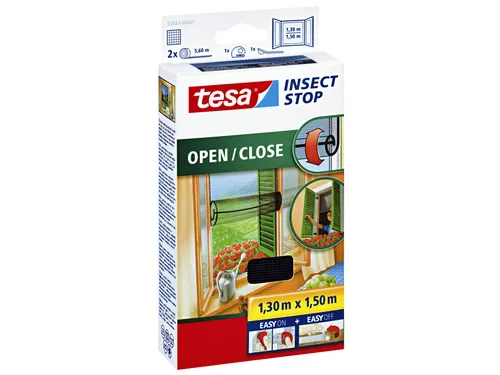Insectenhor tesa Insect Stop OPEN/CLOSE raam 1,3x1,5m zwart