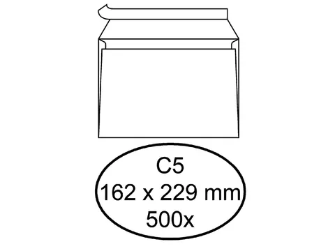 Envelop Quantore Bank C5 162x229mm 80gr Wit Zelfklevend
