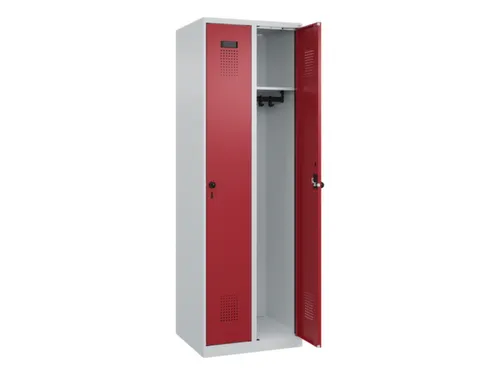 locker,HxBxD 1850x600x500mm,2vak,vak B 300mm,draaigrendel