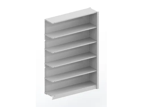 kantoorstelling aanbouwveld HxBxD 1850x1256x335mm 5 OH Stalen Ral7035