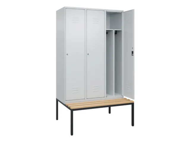 locker voor scheiding van kleding,HxBxD 2120x1200x815mm,3vak