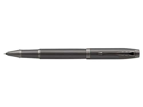 Rollerpen Parker IM Monochrome Gun Metal Fijn Zwarte inkt
