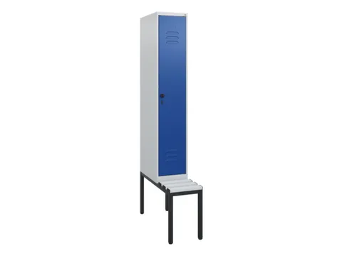 Armoire vestiaire avec banc HxlxP 1950x300x815mm 1compart.