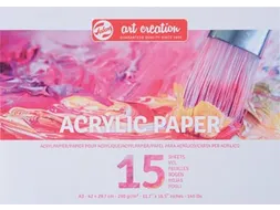 acrylpapier 290 g A3 blok van 15 vel