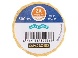Voedseletiketten 54x22x54mm Aqualabel ZA weg op MA - 1