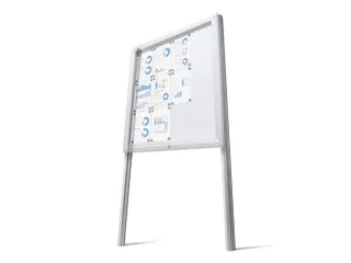 Palen Voor Vergrendelbaar Notitiebord Outdoor Zilver Grondinvoer