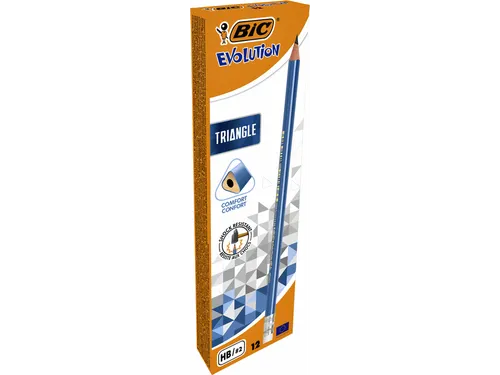 Potlood Bic Evolution driehoekig HB met gumtop