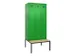 locker met bank,voor scheiding van kleding,HxBxD 2120x900x815mm,3vak