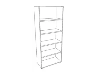kantoorstelling,HxBxD 2140x860x450mm,4xhouten vloer,5ordnerhoogtes - 2