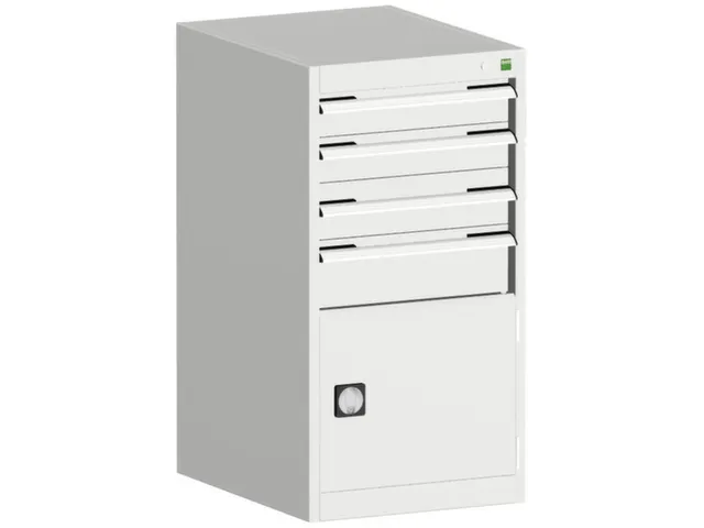 ladekast HxBxD 1000x525x650mm 4laden romp RAL7035 front RAL7035