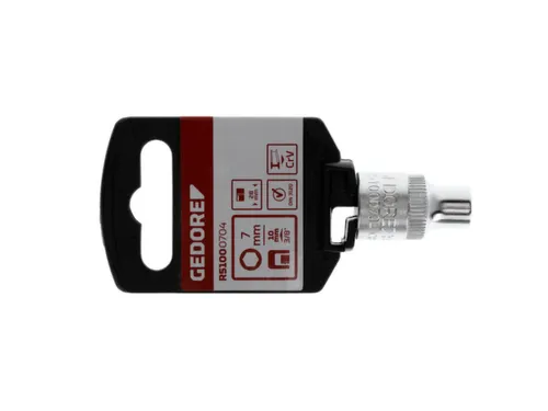 R51000704 Dopsleutel 3/8 inch zeskant 7mm lengte 28mm