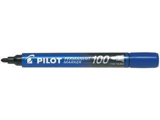 Viltstift PILOT 100 rond fijn blauw doos à 15+5 gratis - 1