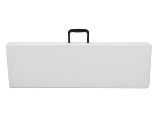 Inklapbare bank weerbestendig 180x25x43cm Wit - 8